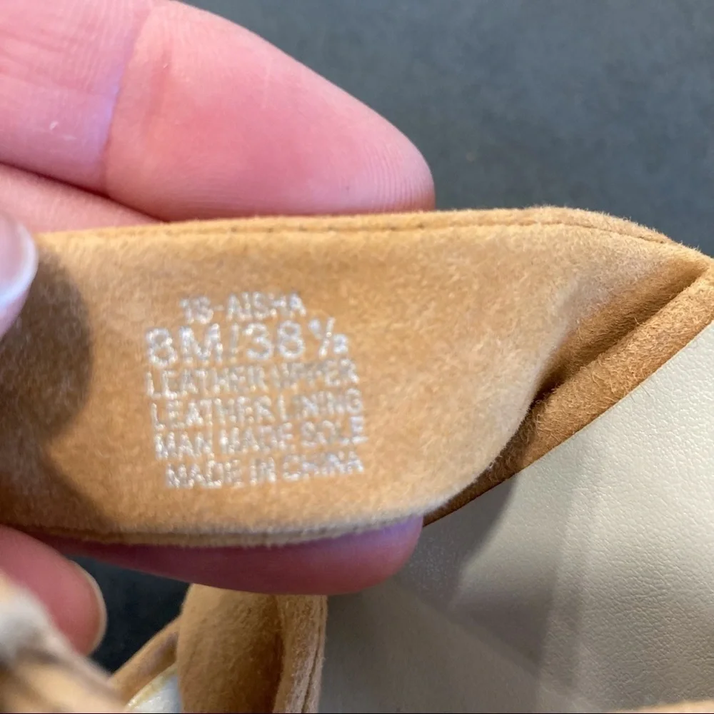 NWT 1 State Sz 8 Aisha kid suede wood clog sandal